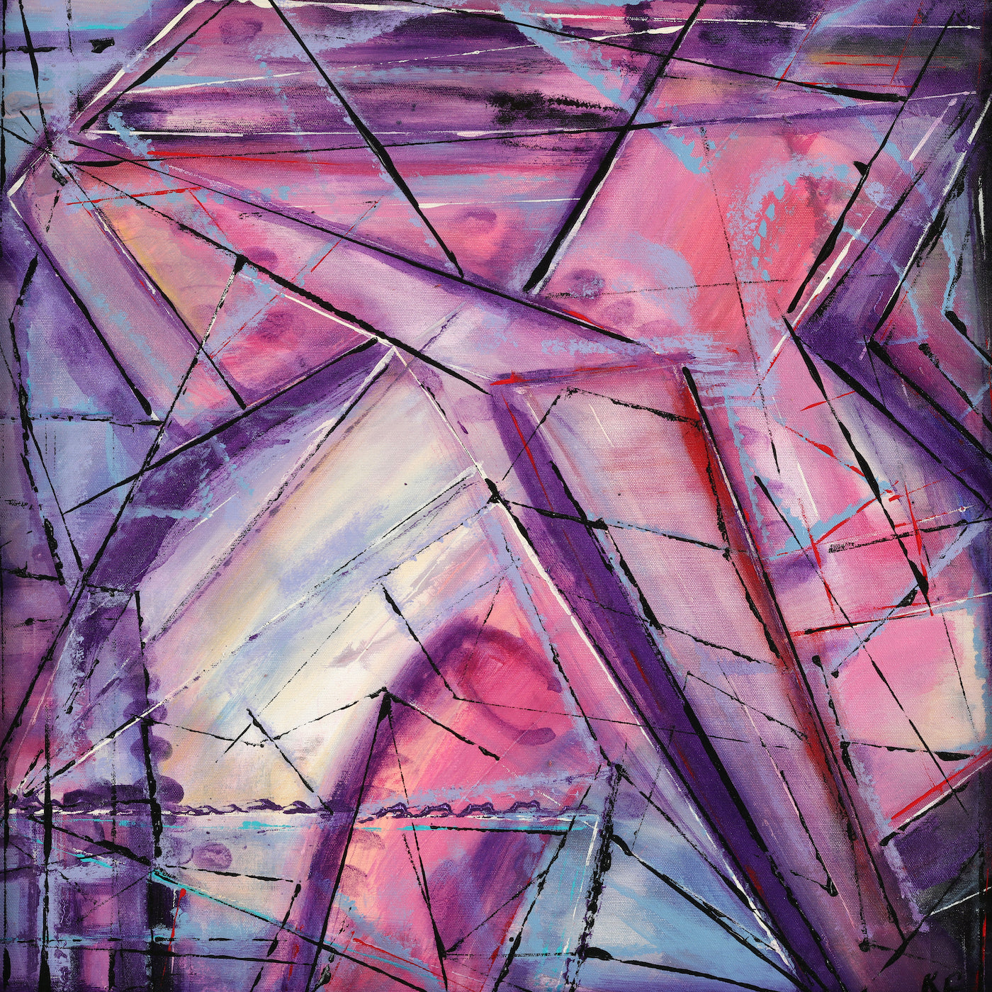 Pink Abstract Art