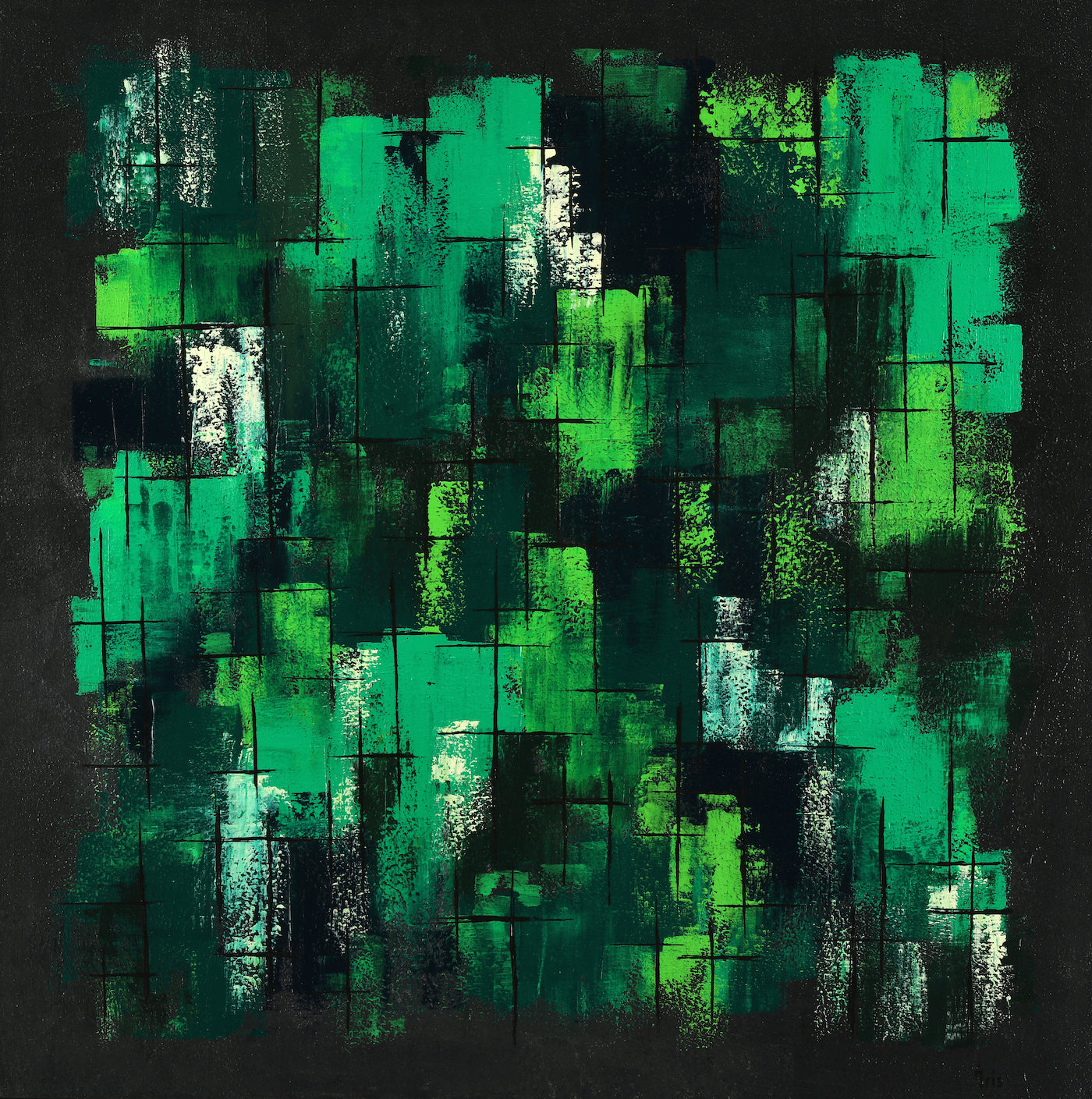 Green Abstract Art